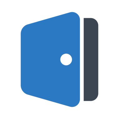 kapı glyph renk vektör simgesi