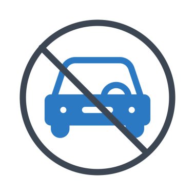 izin verilmeyen glyph renk vektör simgesi