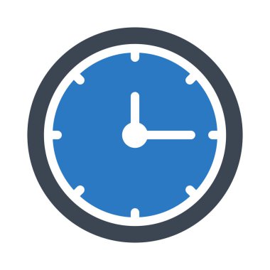 Saat glif simge renk vektör