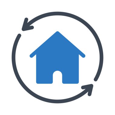 ev glyph renk vektör simgesi