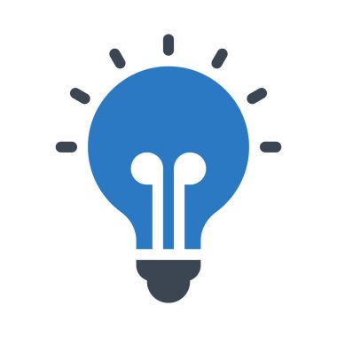 ampul glyph renk vektör simgesi