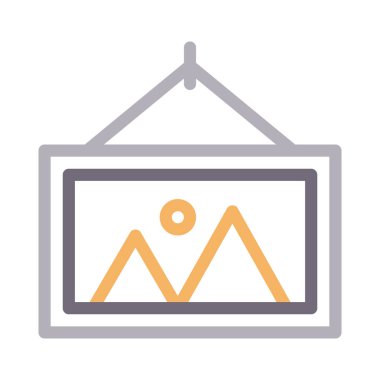 fotoğraf renk çizgi vektör simgesi