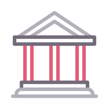 Bina renk çizgi vektör simge