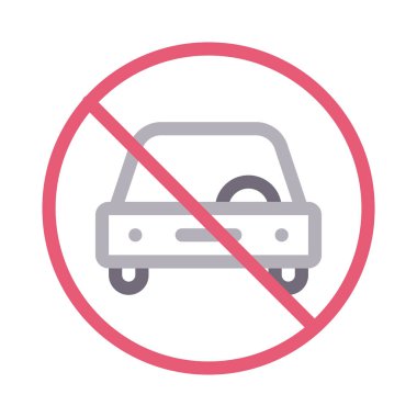 izin verilmeyen renk çizgisi vektör simgesi