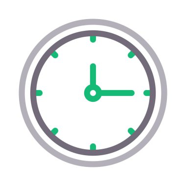 Saat renk hat vektör simge