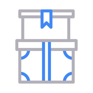 hediye rengi çizgi vektör simge