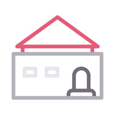 ev rengi çizgi vektör simgesi