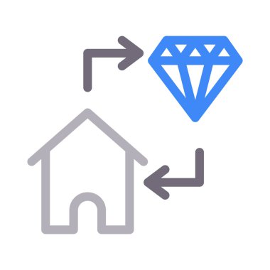 ev renk çizgisi vektör simgesi