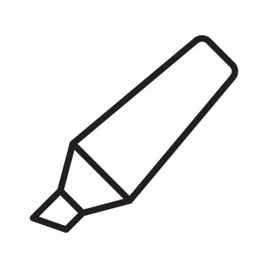 vurgulayıcı ince çizgi vektör simgesi