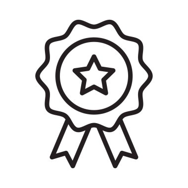 madalya ince çizgi vektör simgesi