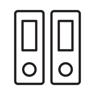 dosyaları ince çizgi vektör simgesi