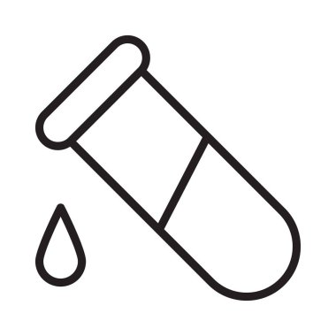 Tüp ince çizgi vektör simgesi