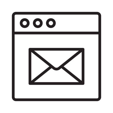 ileti ince çizgi vektör simgesi