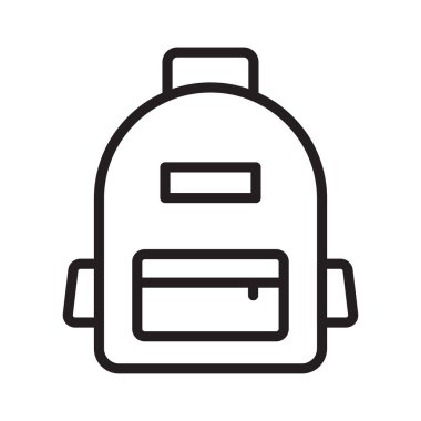 okul ince çizgi vektör simgesi