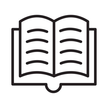 Kitap İnce Satır Vektörü Simgesi