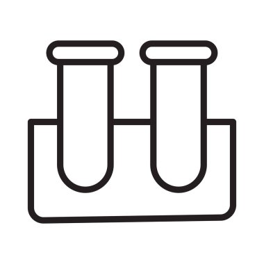 Tüp ince çizgi vektör simgesi