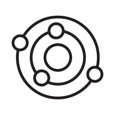 gezegen ince çizgi vektör simge