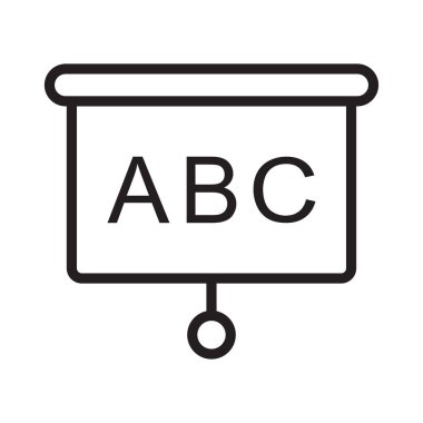 Abc ince çizgi vektör simgesi
