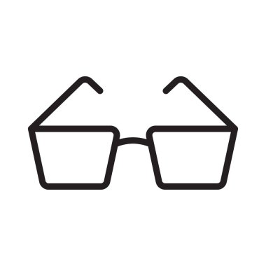 gözlük ince çizgi vektör simgesi