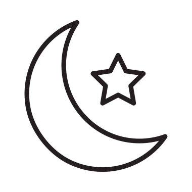 Yıldız İnce Çizgi Vektör Simgesi