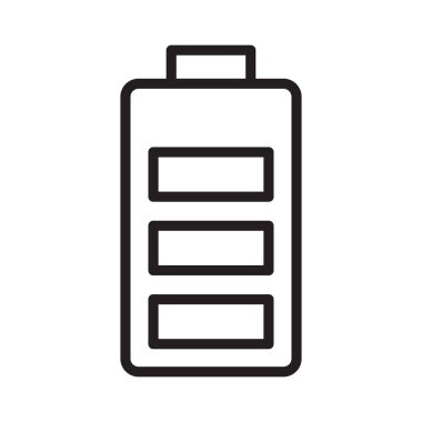 akümülatör ince çizgi vektör simgesi