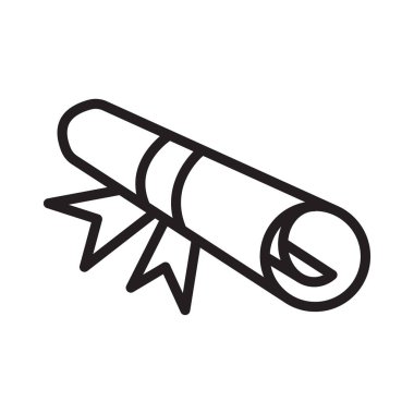 sertifika glyph düz vetor simgesi