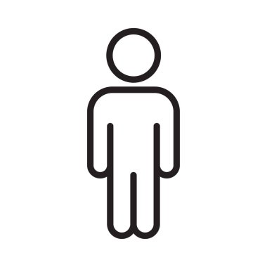 profil glyph düz vetor simgesi