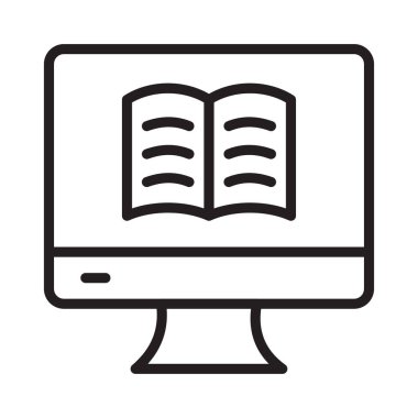 kitap glyph düz vetor simgesi