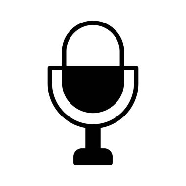 hoparlör glyph düz vetor simgesi