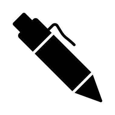 kalem glyph düz vetor simgesi