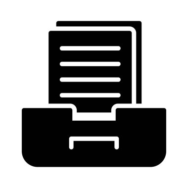 dizin glyph düz vetor simgesi