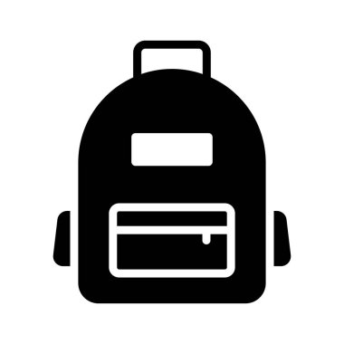 okul glyph düz vetor simgesi