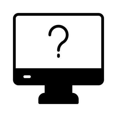 Quiz glyph düz vetor simgesi