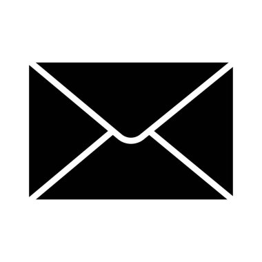 mesaj glyph düz vetor simgesi