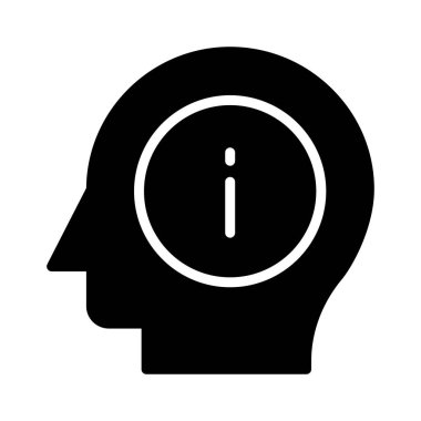 hakkında glyph düz vetor simgesi