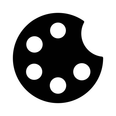 renkli glyph düz vetor simgesi