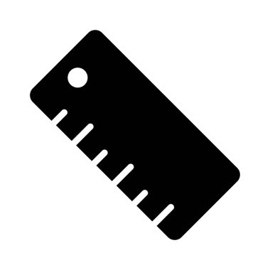 ölçmek glyph düz vetor simgesi