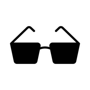 gözlük glyph düz vetor simgesi