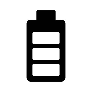 akümülatör glyph düz vetor simgesi