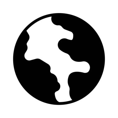 harita glyph düz vetor simgesi