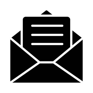 açık glyph düz vetor simgesi