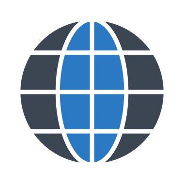 dünya glyph renk vektör simgesi