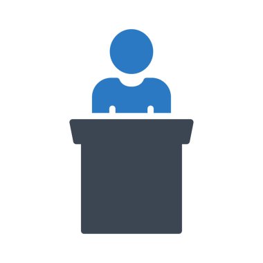 konuşma glyph renk vektör simgesi