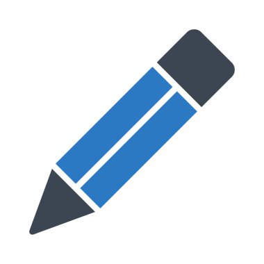 kalem glyph renk vektör simgesi