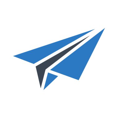 kağıt düzlem glyph renk vektör simgesi