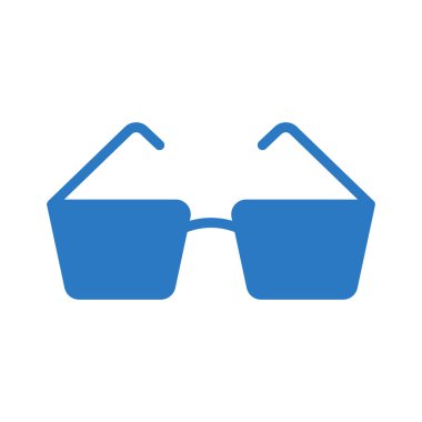 Gözlük glif simge renk vektör