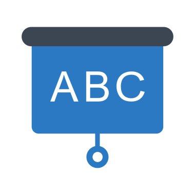 Abc glyph renk vektör simgesi