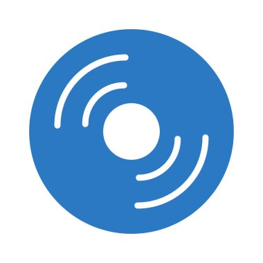 disk glyph renk vektör simgesi