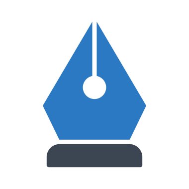 nib glyph renk vektör simgesi