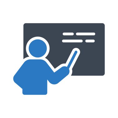 öğretici glyph renk vektör simgesi